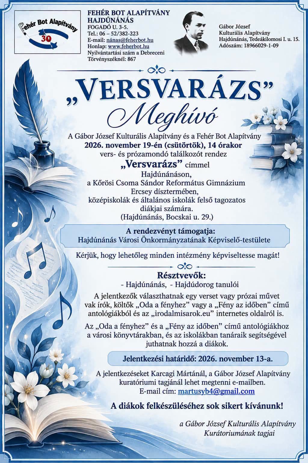 Versvarázs meghívó